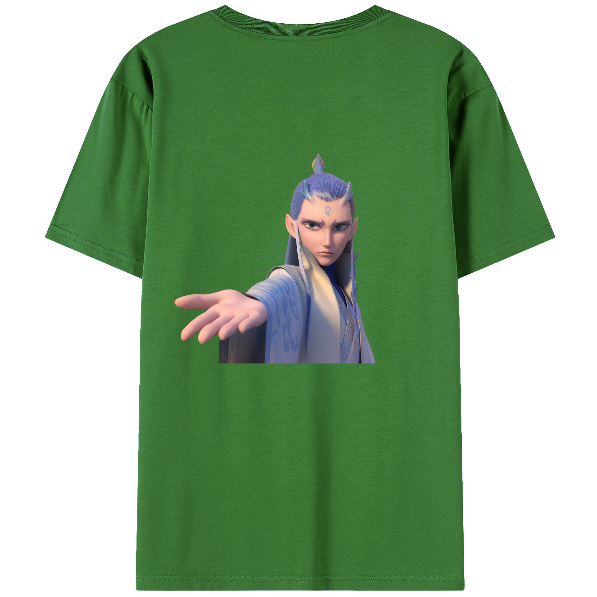 （画像用） Ne Zha 2 ナタ 魔童の大暴れ レディース半袖Tシャツ(バックプリント)